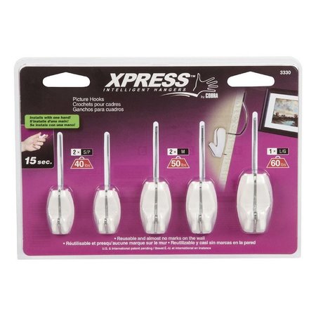 XPRESS Picture Hooks Sml 5Pk 3330